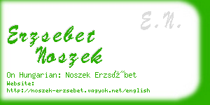 erzsebet noszek business card